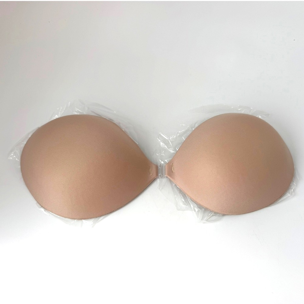 BOOMBA Magic Padded Sticky Bra Beige Size E Adhesive Strapless Backless Cleavage